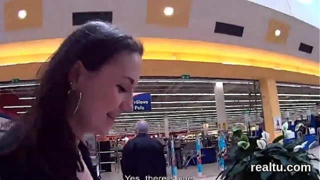 Stunning czech nympho gets tempted in the supermarket and reamed in pov